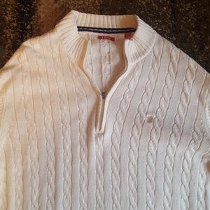 Men's Izod half zip Sweater Lg